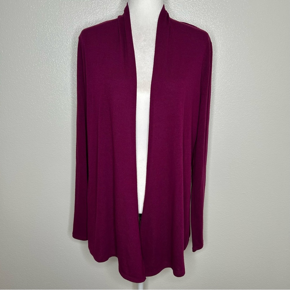 Mix By 41 Hawthorn Stitch Fix Womens Magenta Open Front Cardigan Sweater Size Xl